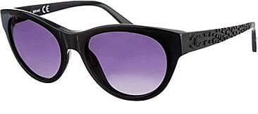 JUST CAVALLI Black Cat-Eye Sunglasses with Purple Lenses