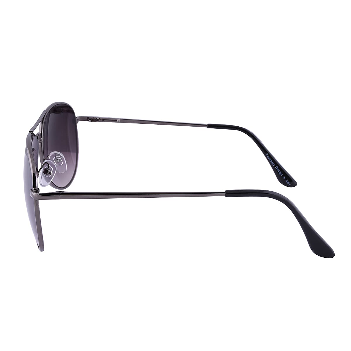 Eyecatcher Sunglasses in Silver Tone Frame and Blue Tint Lens