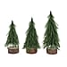 Set of 3 Decorative Christmas Tree - Green