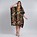 JOVIE Tropical Printed Short Kaftan - Black & Multi