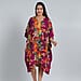 JOVIE Tropical Printed Short Kaftan - Black & Multi