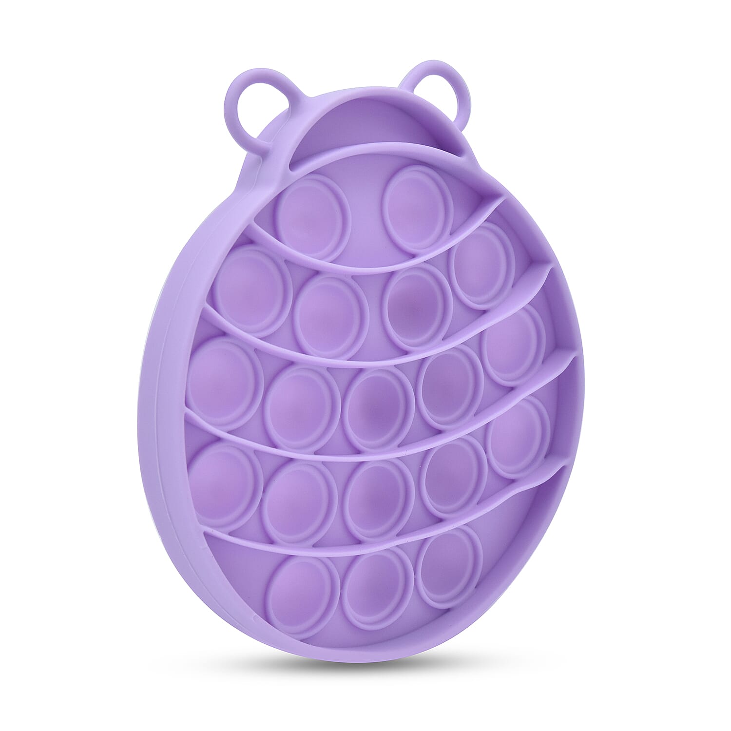 Push Bubble Stress Relieving Lady Bug Fidget for Adults/Children in Purple (12x11cm)
