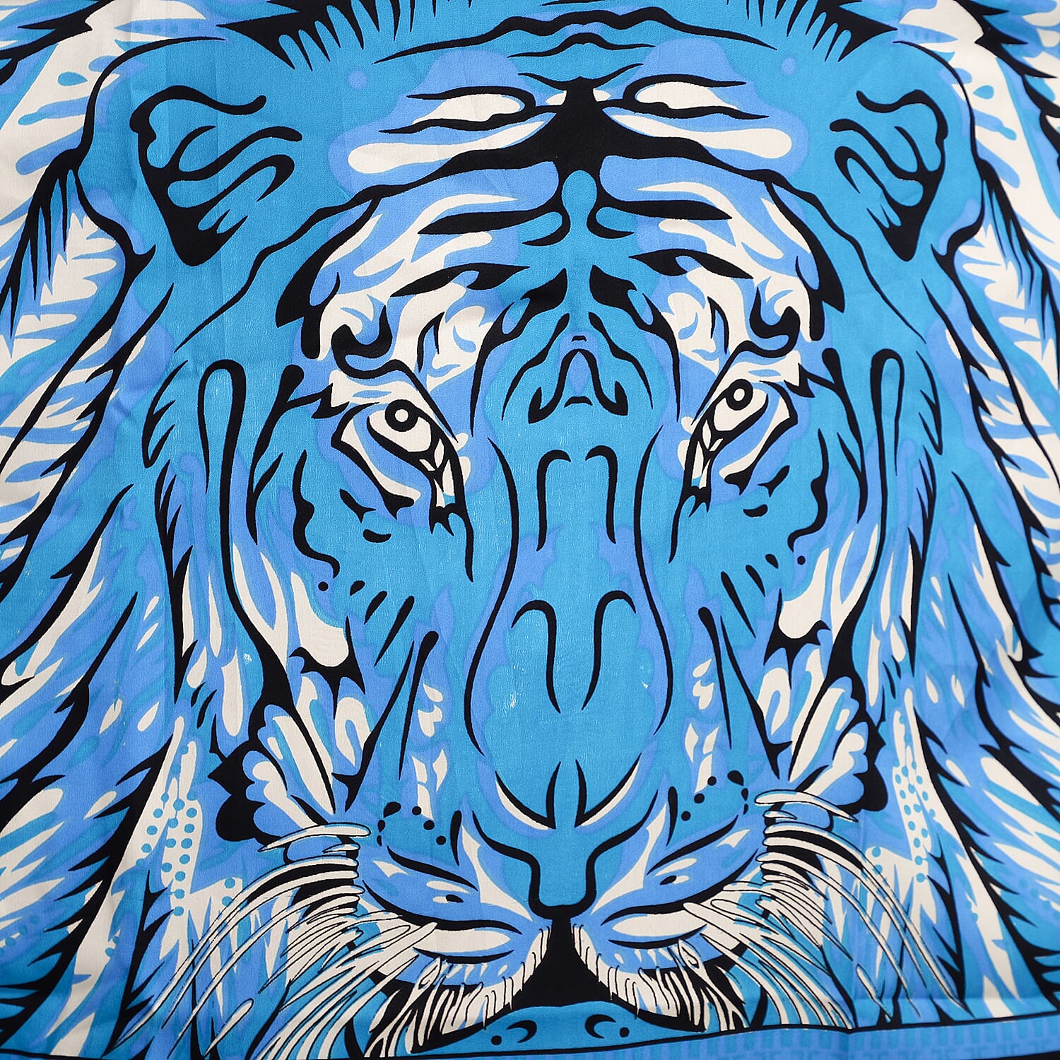 JOVIE Tropic Tiger Printed Short Kaftan - Blue & Multi