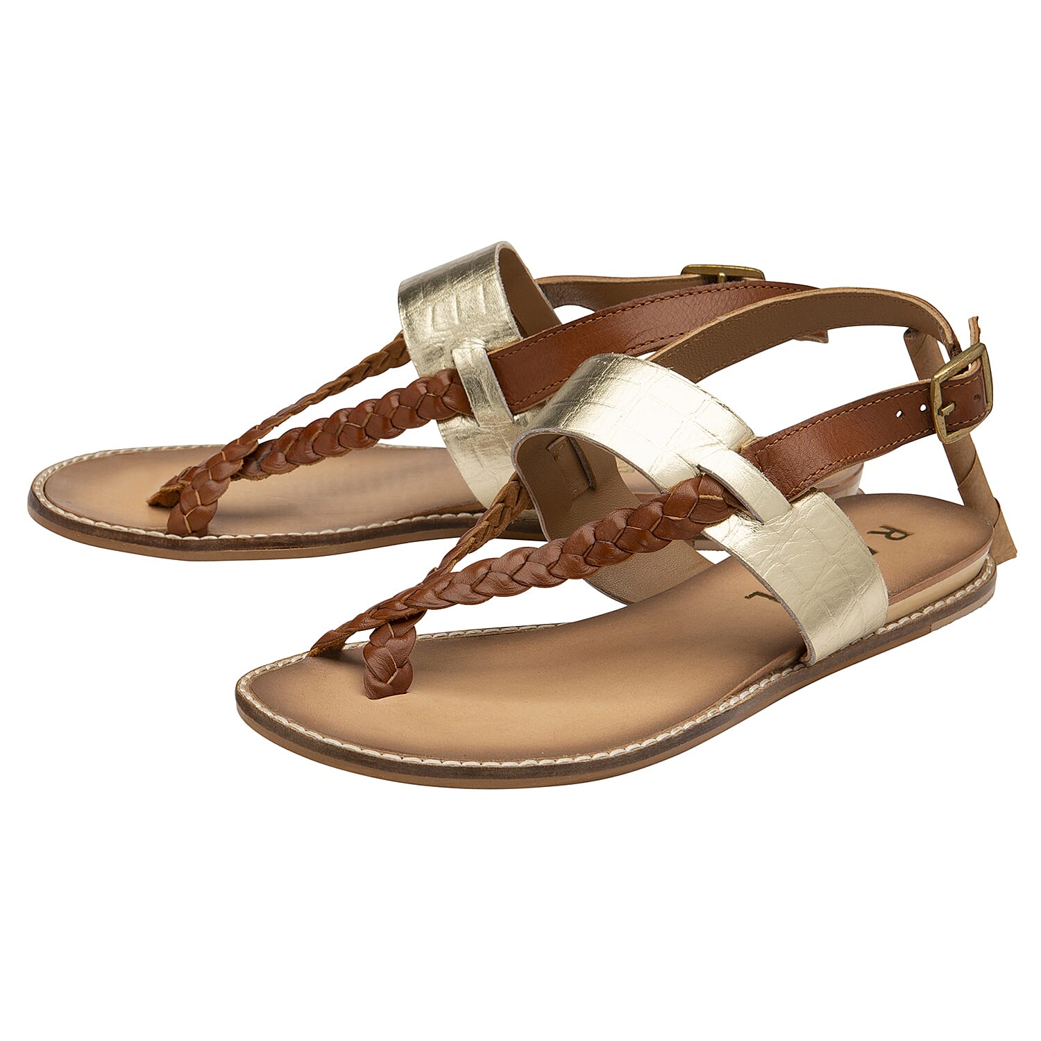 RAVEL Black & Leopard-Print Luna Flat Sandals