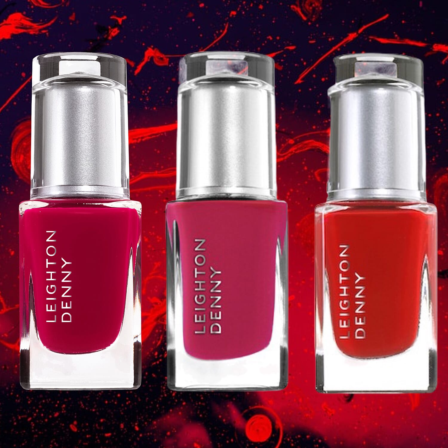 Leighton Denny- Reds Trio (Incl. Pillow talk, Paparazzi & Tulip) - 3x12ml