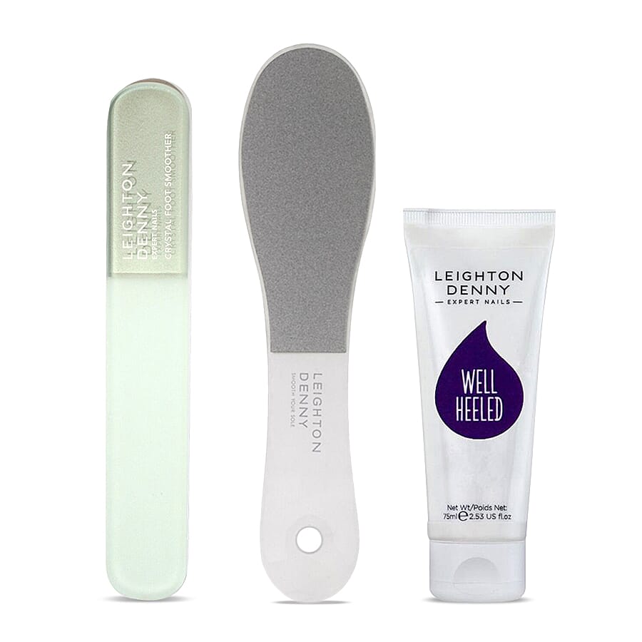 Leighton Denny- Pedicure Set (Incl. Crystal Foot Smoother, Smooth Your Sole Foot File & Well Heeled Masque)