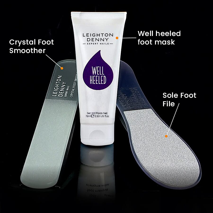 Leighton Denny- Pedicure Set (Incl. Crystal Foot Smoother, Smooth Your Sole Foot File & Well Heeled Masque)