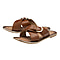 RAVEL Tan Nola Leather Flat Sandals (Size 3)