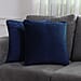 Set of 2 Solid Velvet Cushion Covers with Pom Poms