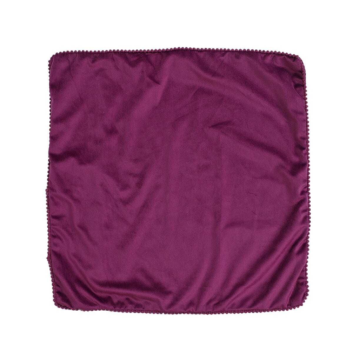 Set of 2- Solid Velvet Cushion Cover (Size 45x45 Cm) - Purple
