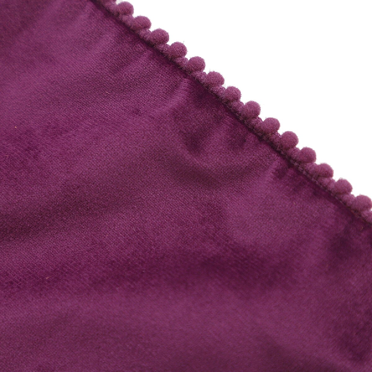 Set of 2- Solid Velvet Cushion Cover (Size 45x45 Cm) - Purple