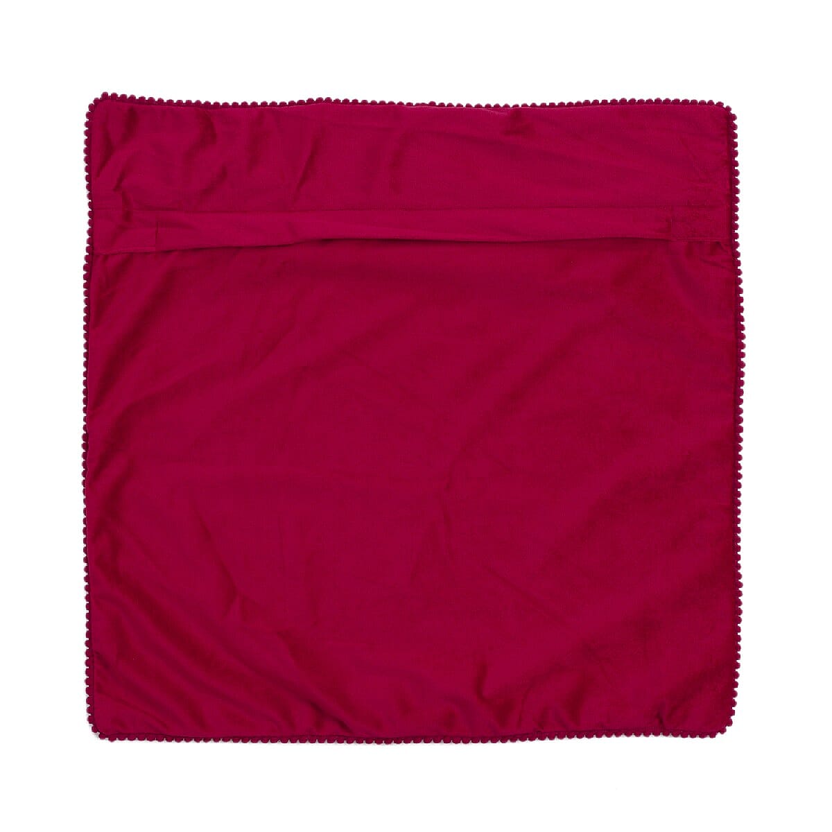 Set of 2 Solid Velvet Cushion Cover  (Size 45x45 Cm) Red Wine