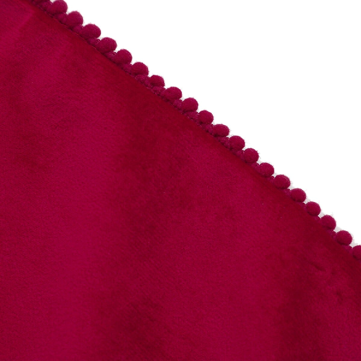 Set of 2 Solid Velvet Cushion Cover  (Size 45x45 Cm) Red Wine