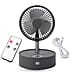 Portable and Lightweight Foldable Fan with Four Wind Speed Settings (Includes 1pc Remote Control, 1pc USB Cable) - Grey