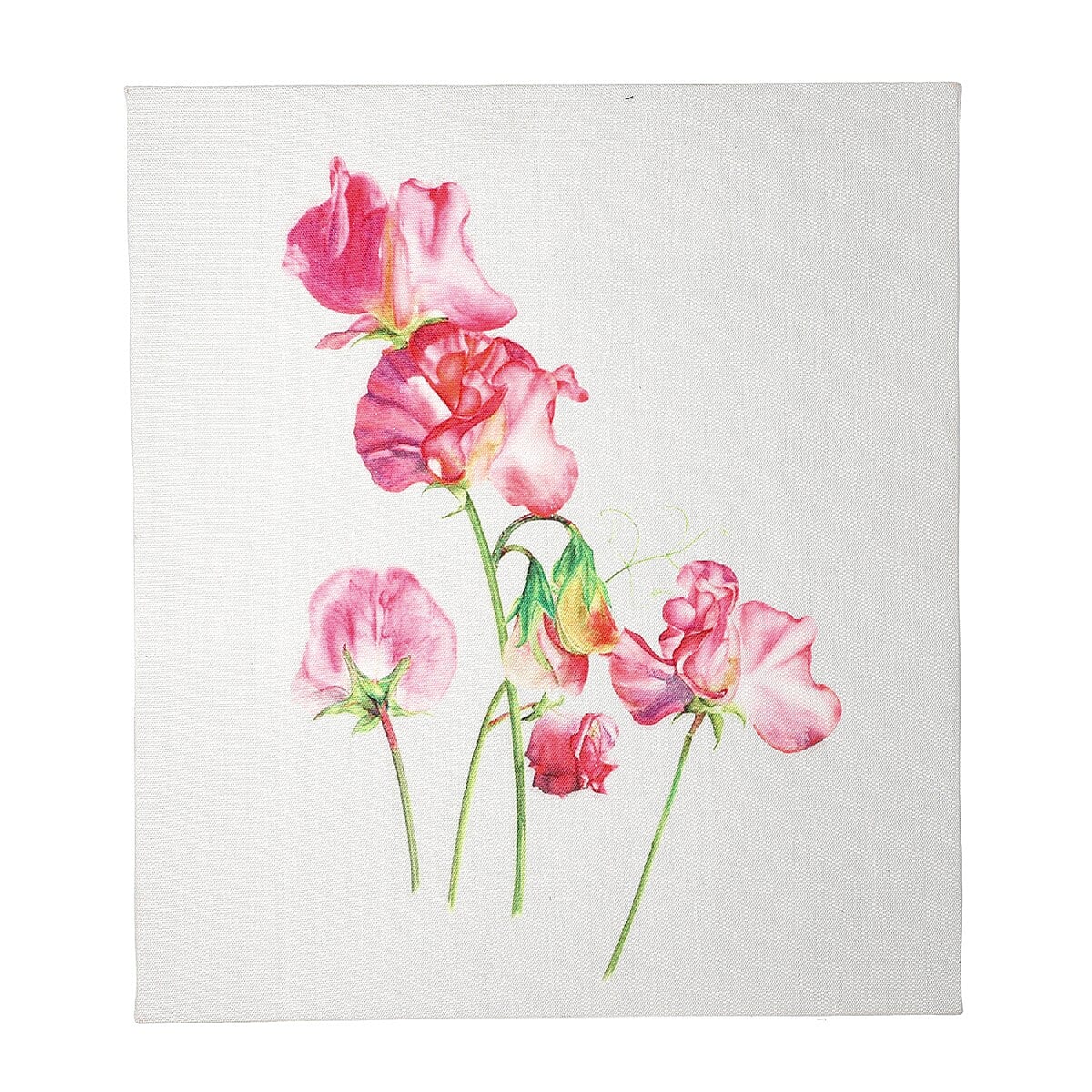 Wooden Framed Canvas Digital Tree Print Wall Painting (Size 43.3x38cm) - Pastel Grey & Multi