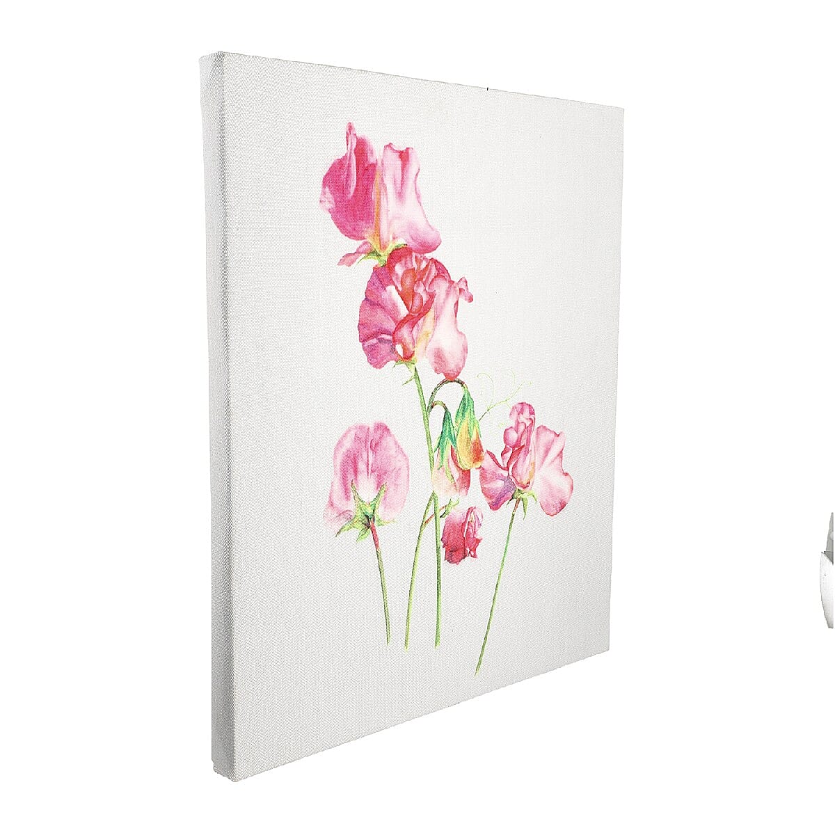 Wooden Framed Canvas Digital Tree Print Wall Painting (Size 43.3x38cm) - Pastel Grey & Multi