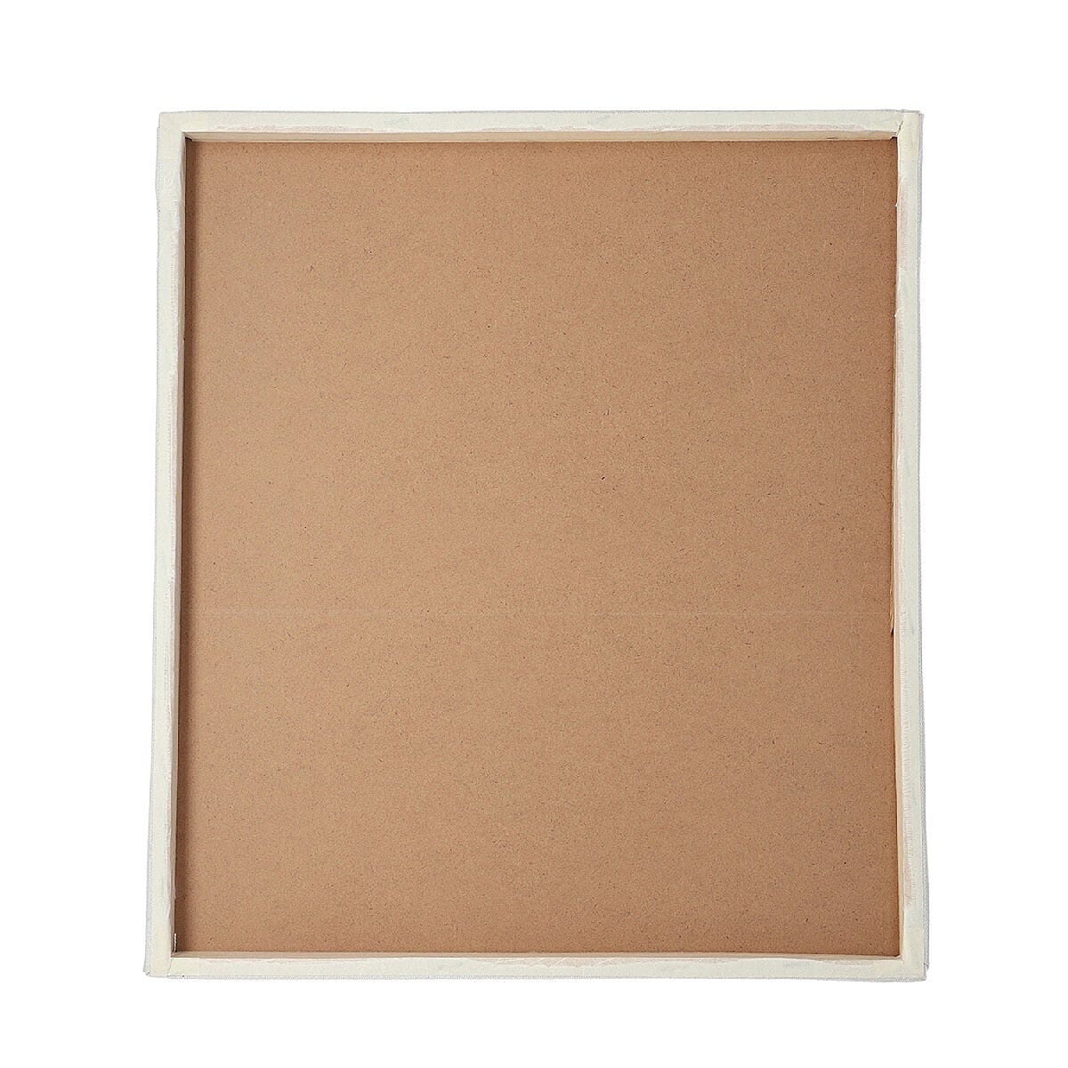 Wooden Framed Canvas Digital Tree Print Wall Painting (Size 43.3x38cm) - Pastel Grey & Multi