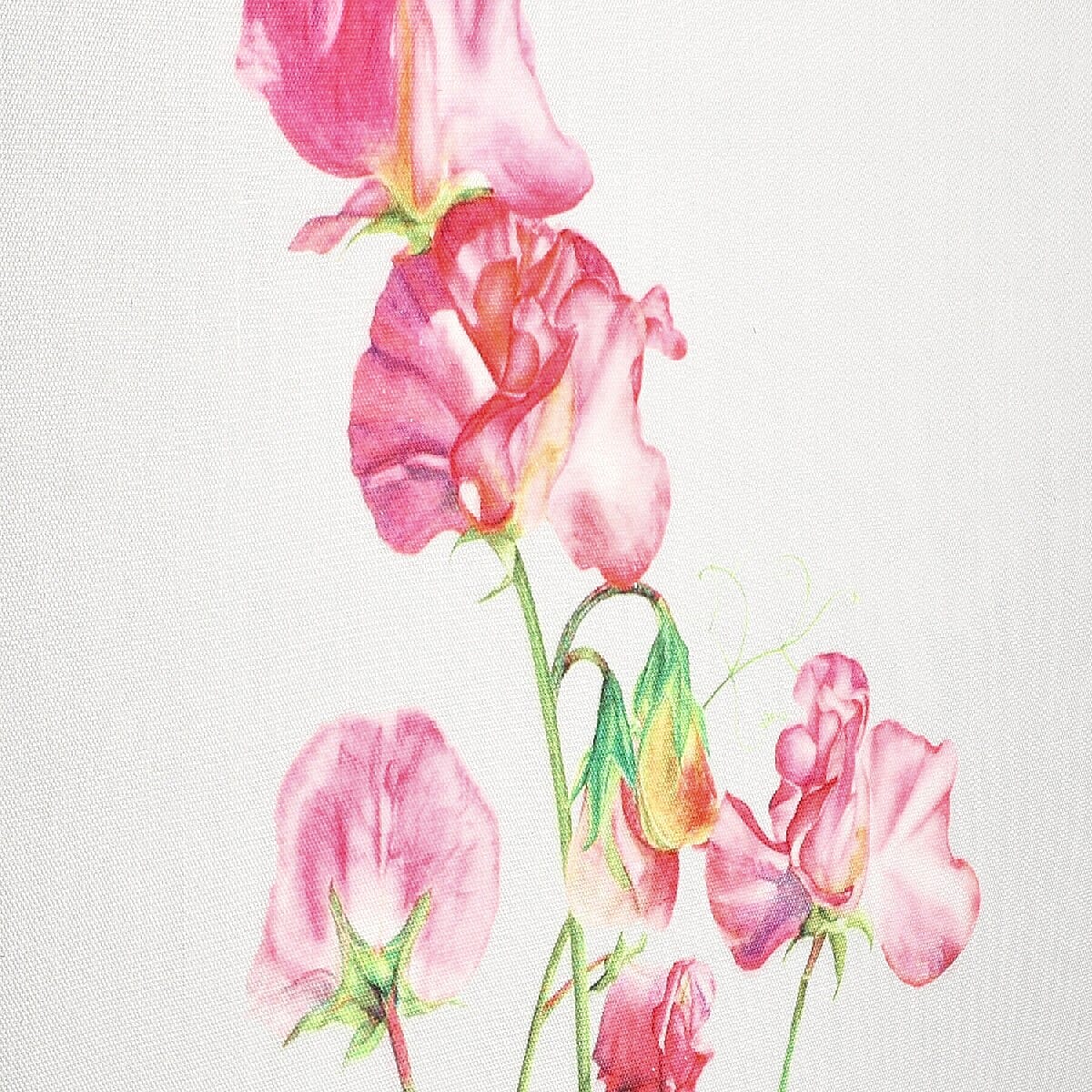 Wooden Framed Canvas Digital Tree Print Wall Painting (Size 43.3x38cm) - Pastel Grey & Multi