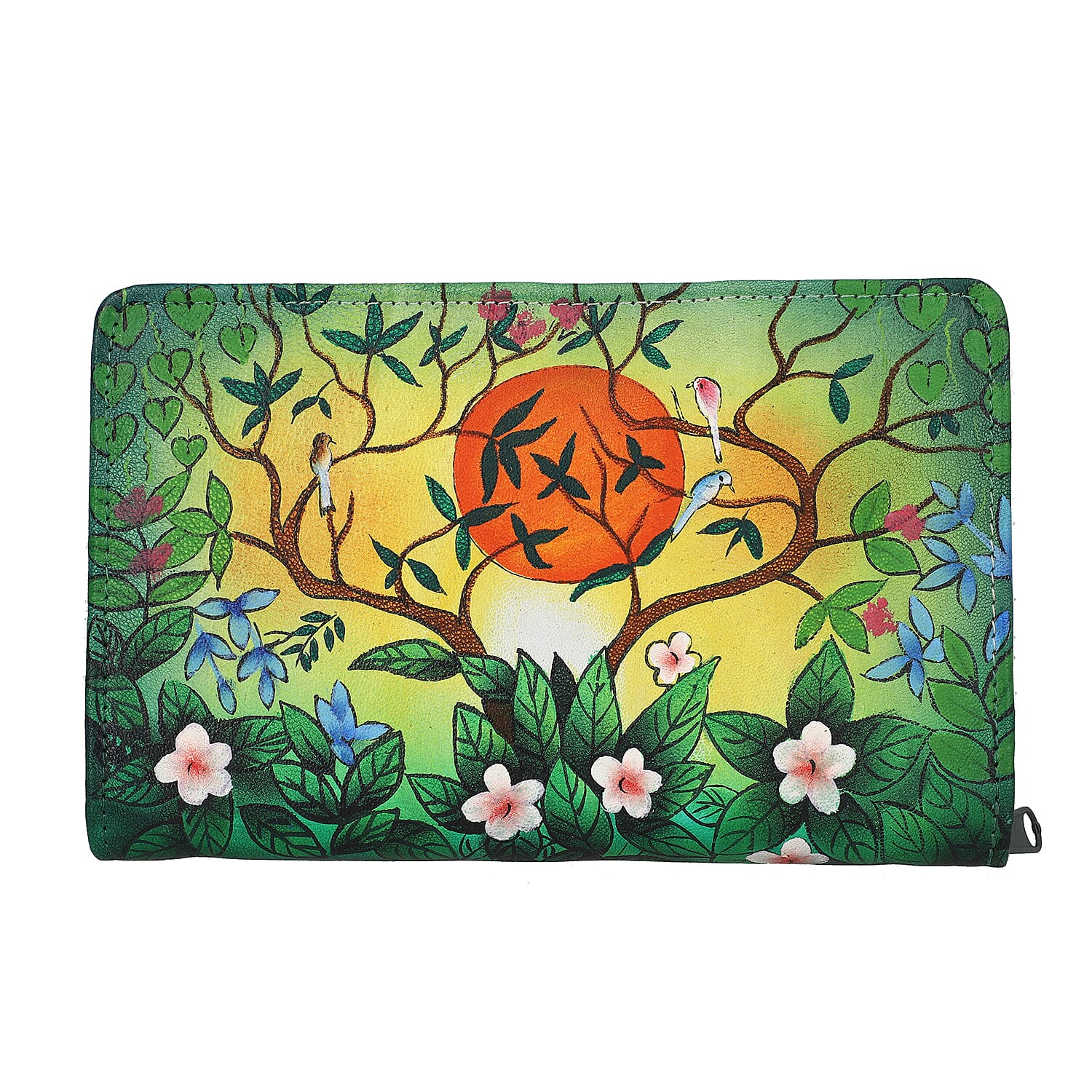 Portable Hand Printed Deer Mother Theme Jewellery Organiser - Black and Multi