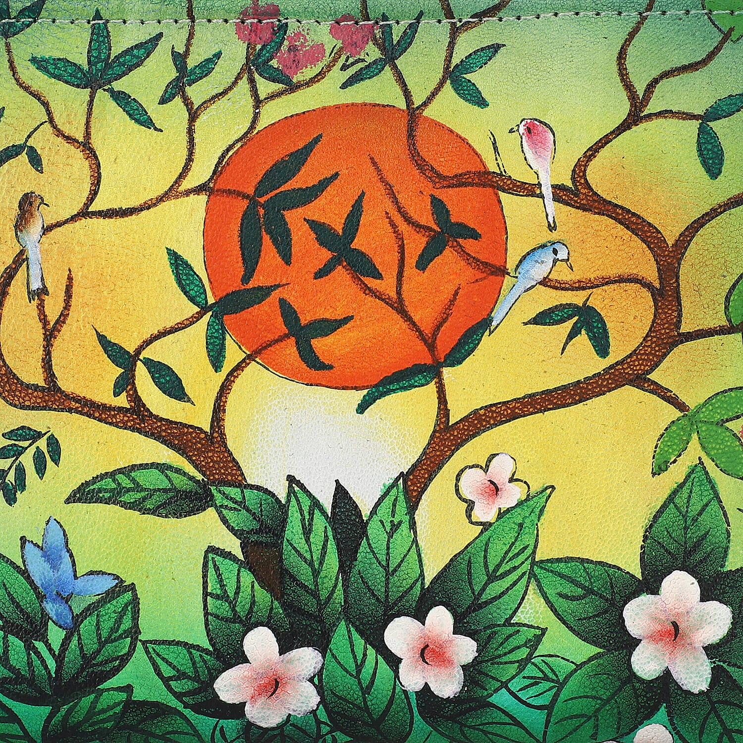 Portable Hand Printed Deer Mother Theme Jewellery Organiser - Black and Multi