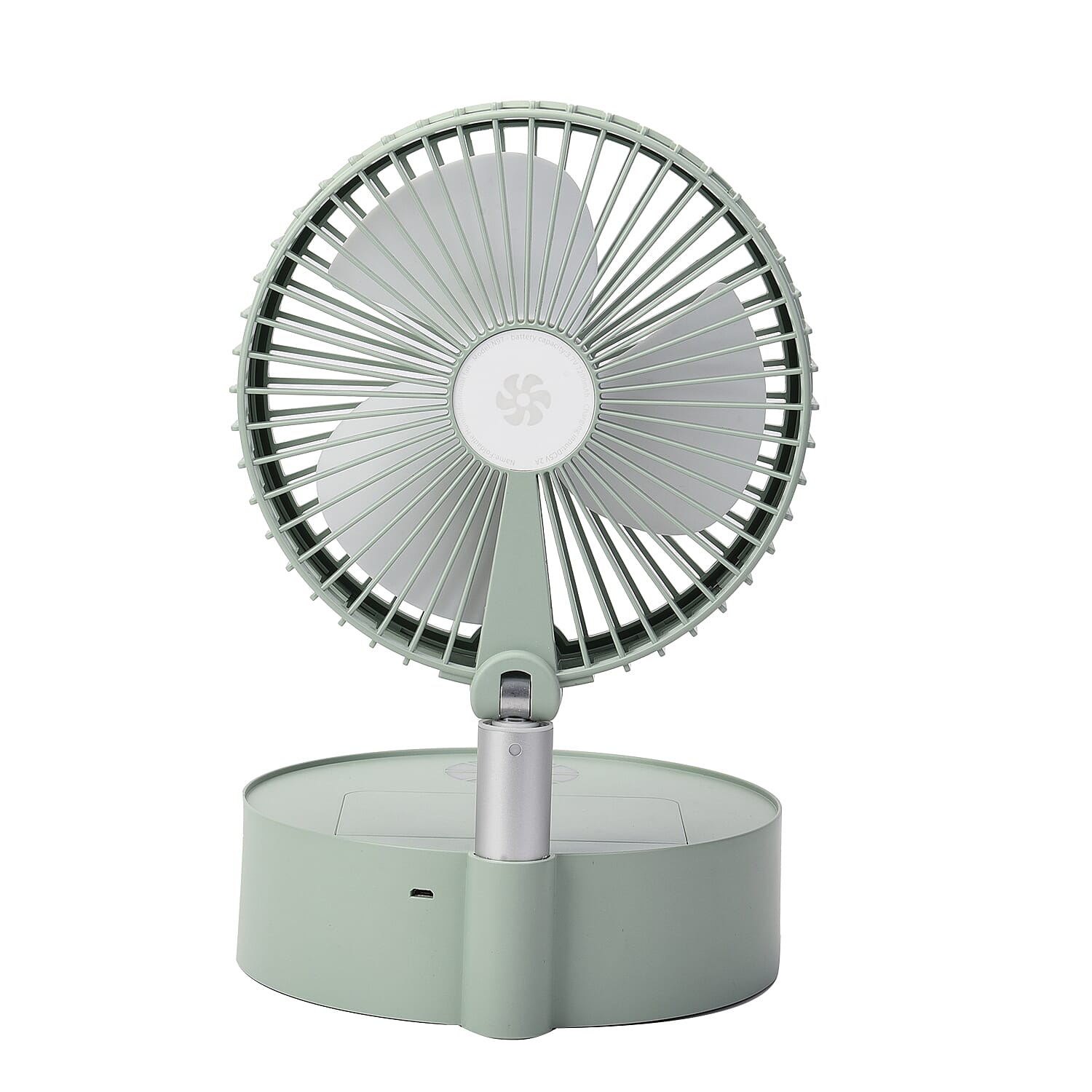 Portable and Lightweight Foldable Fan with Four Wind Speed Settings (Includes 1pc Remote Control, 1pc USB Cable) - Green