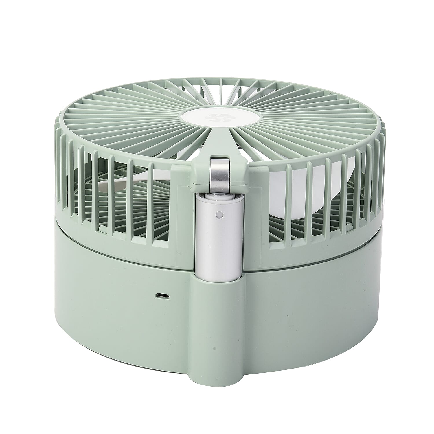 Portable and Lightweight Foldable Fan with Four Wind Speed Settings (Includes 1pc Remote Control, 1pc USB Cable) - Green
