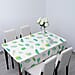100% Waterproof PVC Table Cloth with Leaves Pattern (Size 200x137cm) - Ivory