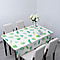100% Waterproof PVC Table Cloth with Leaves Pattern (Size 200x137cm) - Ivory