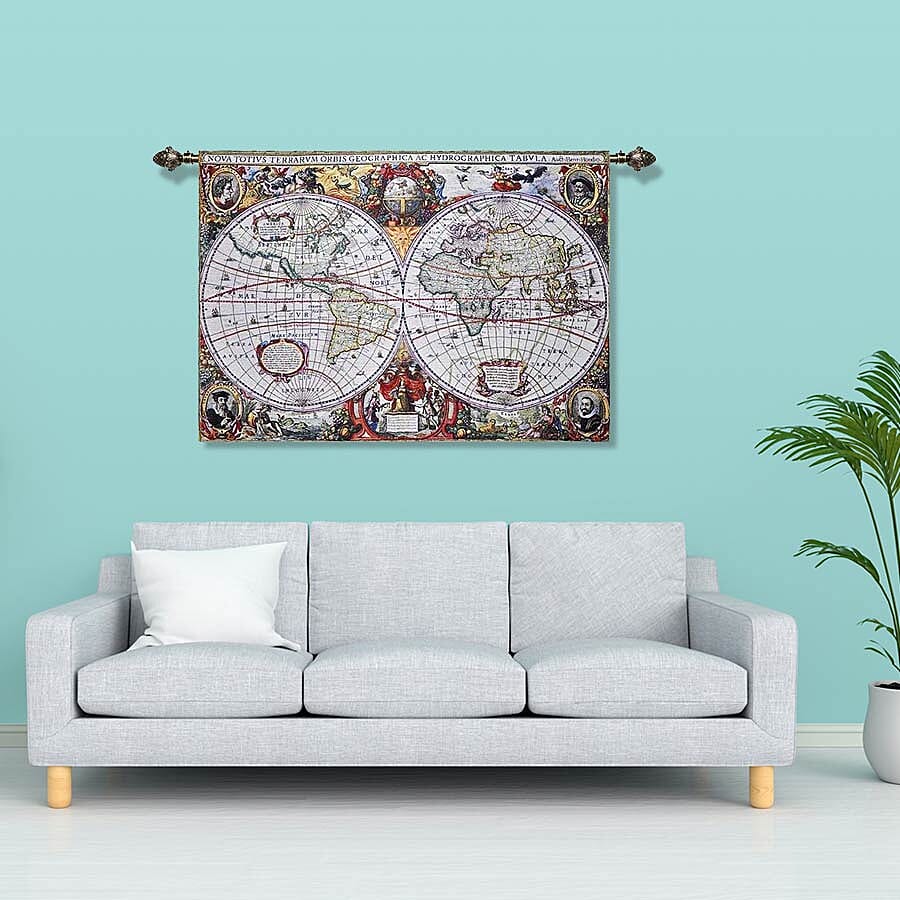 Signare Tapestry - 100% Cotton Wall Hanging - Map