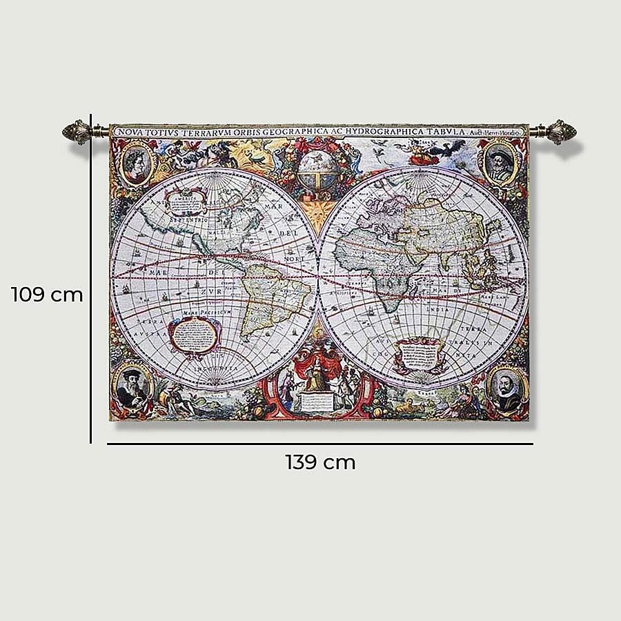 Signare Tapestry - 100% Cotton Wall Hanging - Map