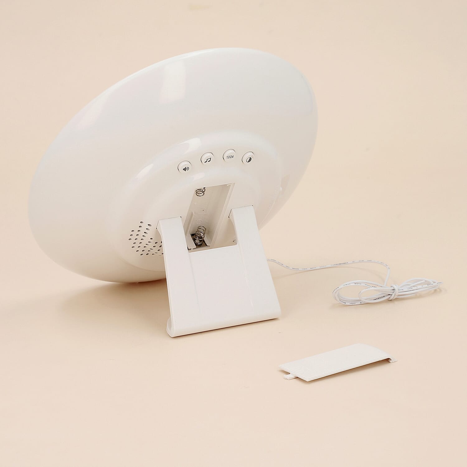 3 in 1 Colour Changing Alarm Clock, Lamp, FM Radio with USB cable and 3 Adapters UK, US, Asia (2xAAA batteries - not included)