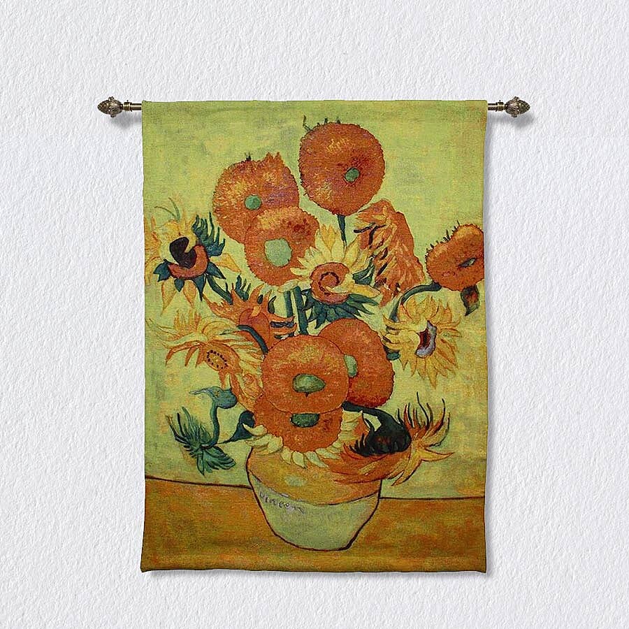 Signare Tapestry - 100% Cotton Wall Hanging - Van Gogh Sun Flower