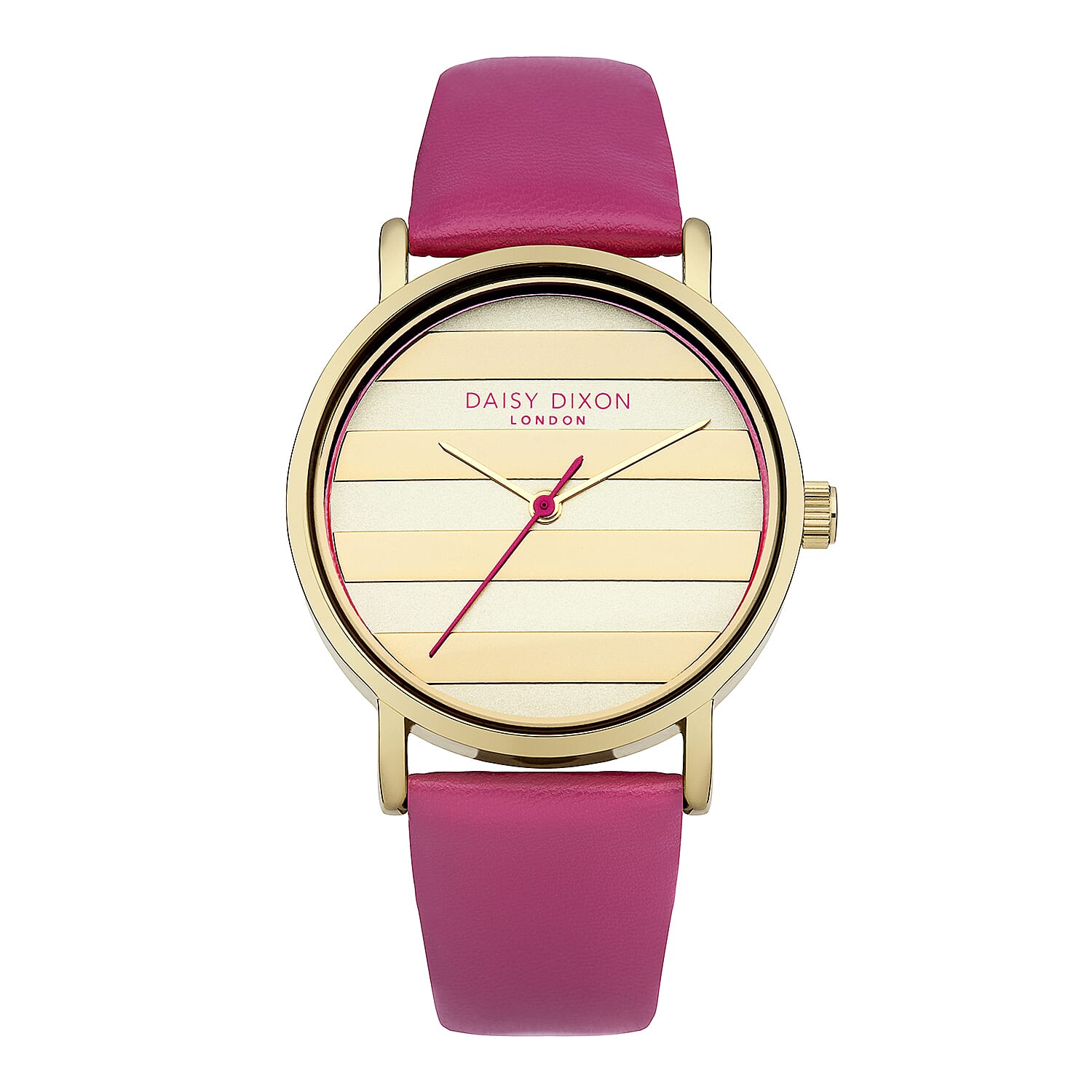 Daisy Dixon  Pink Strap With Striped Dial Ladies Watch