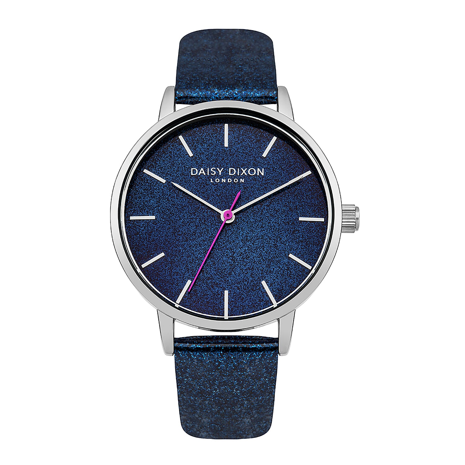 Daisy Dixon Naomi Navy Blue Strap With Silver Dial Ladies Watch