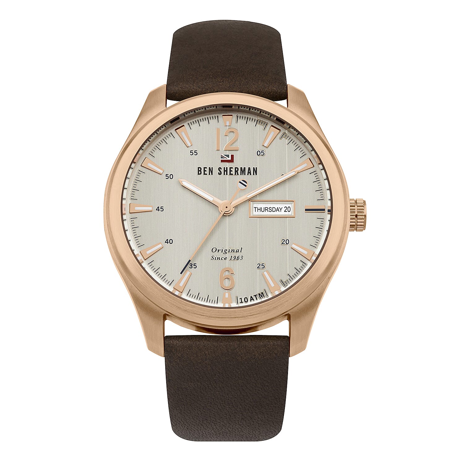 Ben Sherman Watch with Mink Dial and Brown Leather Strap