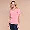 SUGARCRISP 100% Cotton Short Sleeve Rib TShirt (Size 10) - Flamingo Pink