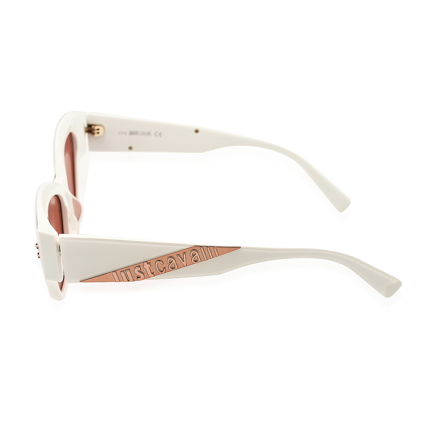 Just Cavali Womens Retro Style Square Metal Designer Sunglasses - White