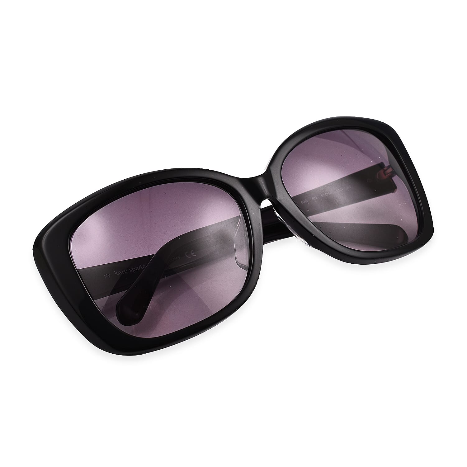 Closeout deal - Kate Spade UV Protection Designer Sunglasses - Black Sparkle