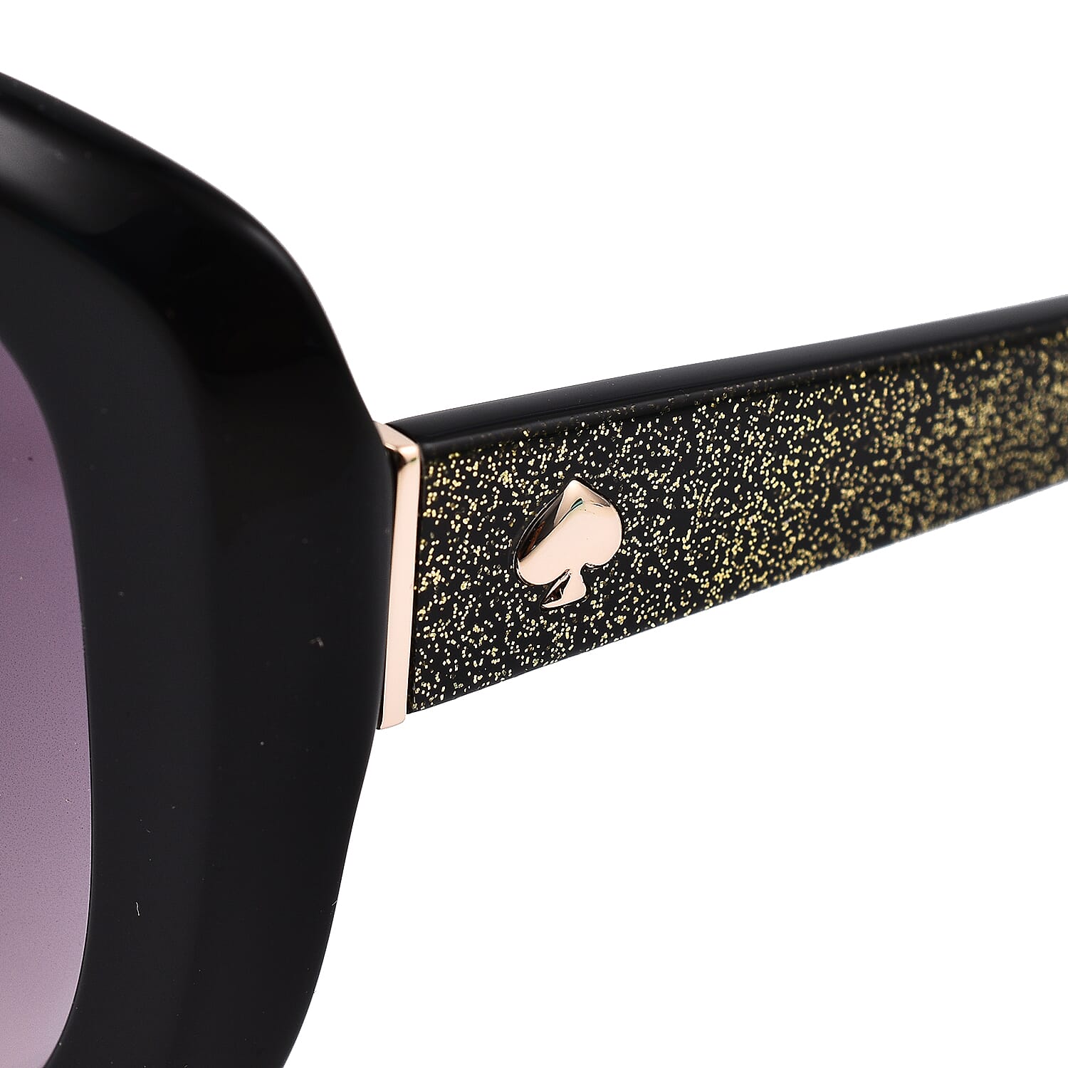 Closeout deal - Kate Spade UV Protection Designer Sunglasses - Black Sparkle