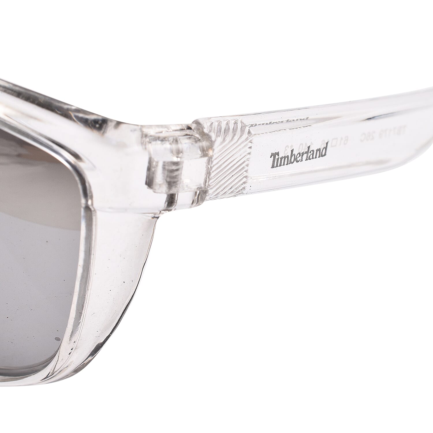 Limited Closeout Deal - Timberland Sunglasses - Clear Frame With Grey Polarized Lens - UV Protection Category 3