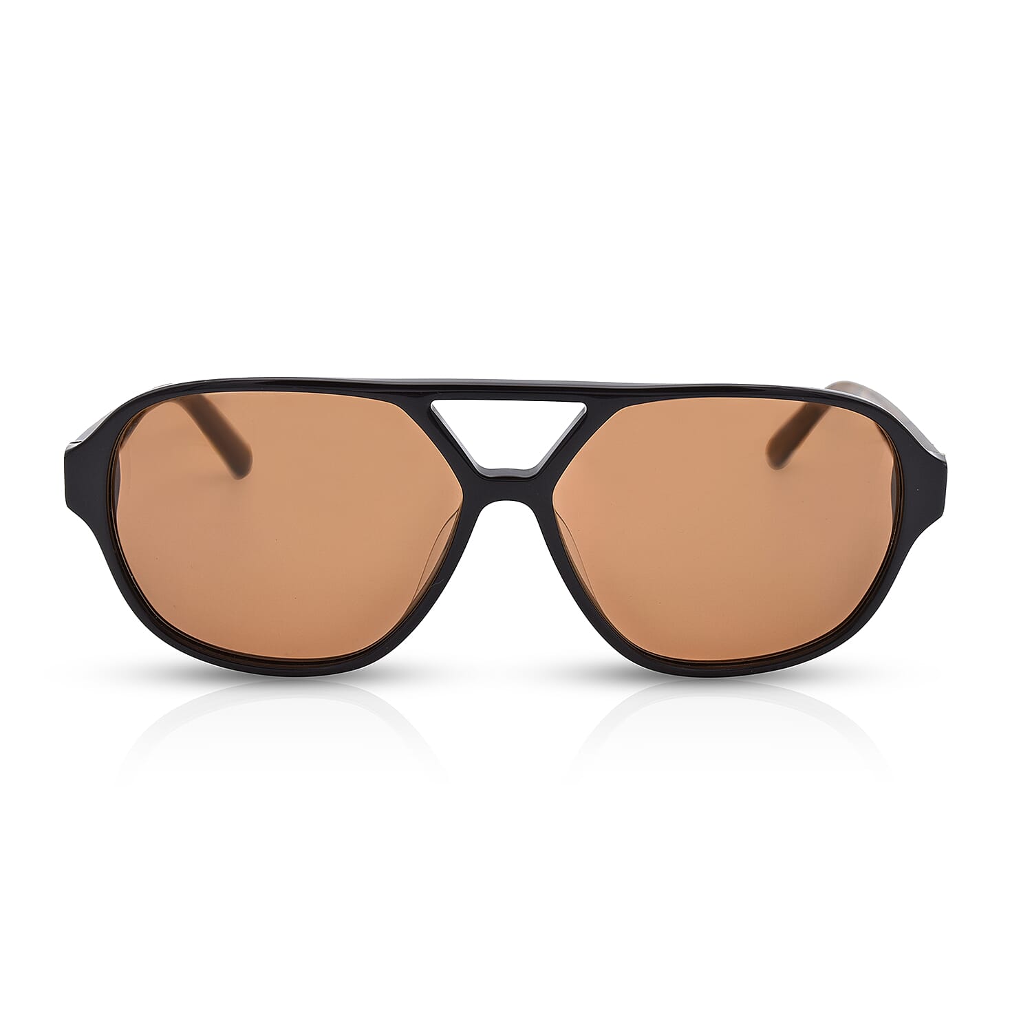 CALVIN KLEIN Dark Brown Aviator with Brown Tint Lenses