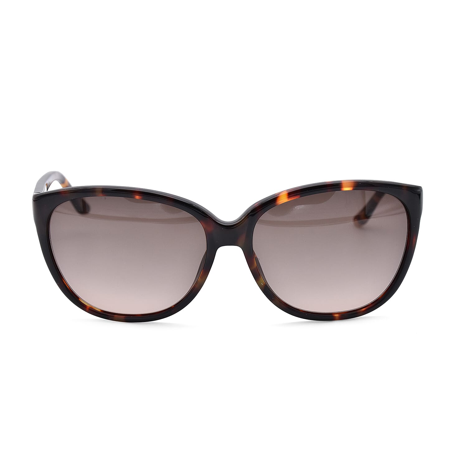JUST CAVALLI Brown Tortoise Pattern Cat-Eye Sunglasses with Brown Lenses
