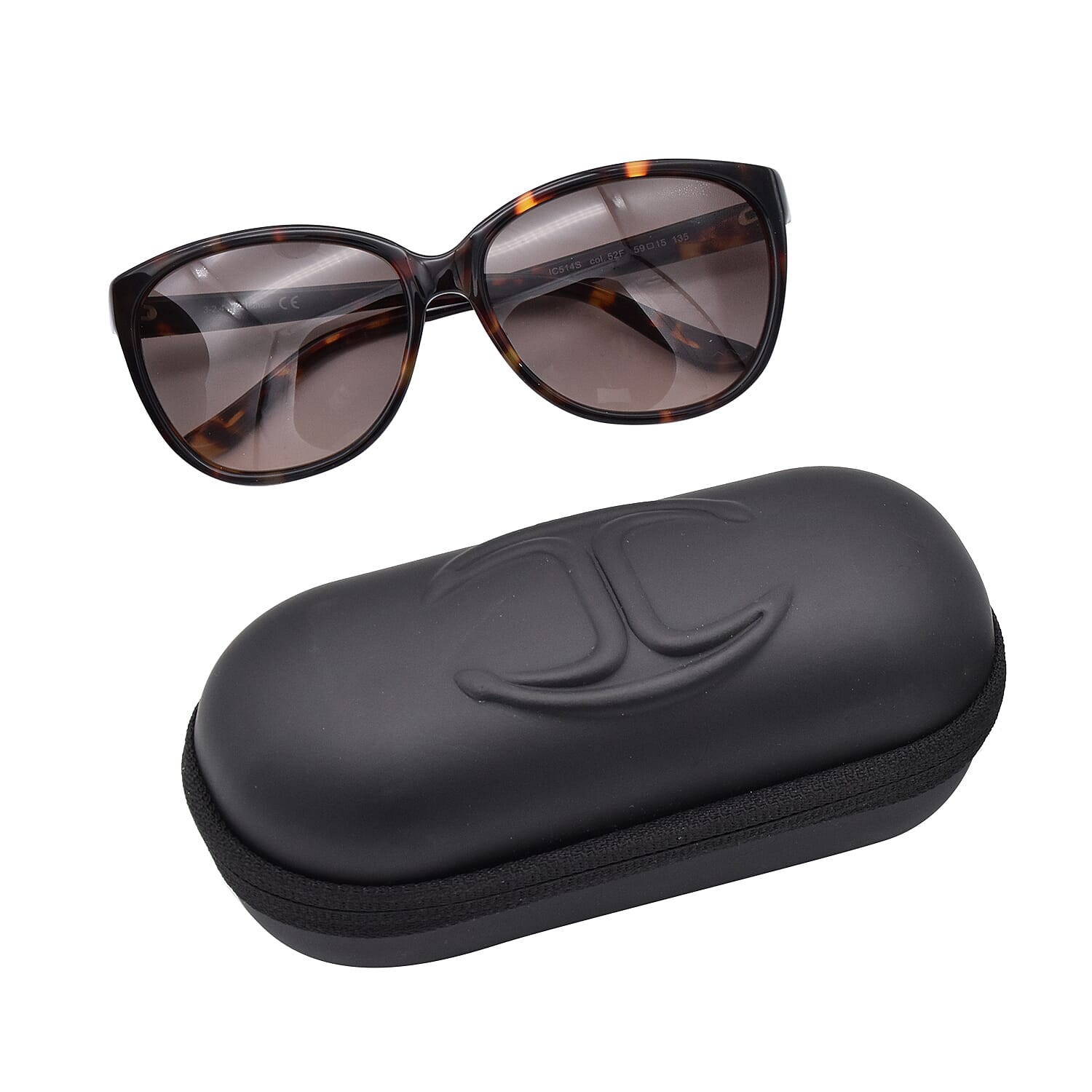 JUST CAVALLI Brown Tortoise Pattern Cat-Eye Sunglasses with Brown Lenses