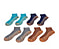 Set of 4 Pairs - Copper Infused Socks (Size S/M) - Turquoise, Black, Grey and Brown