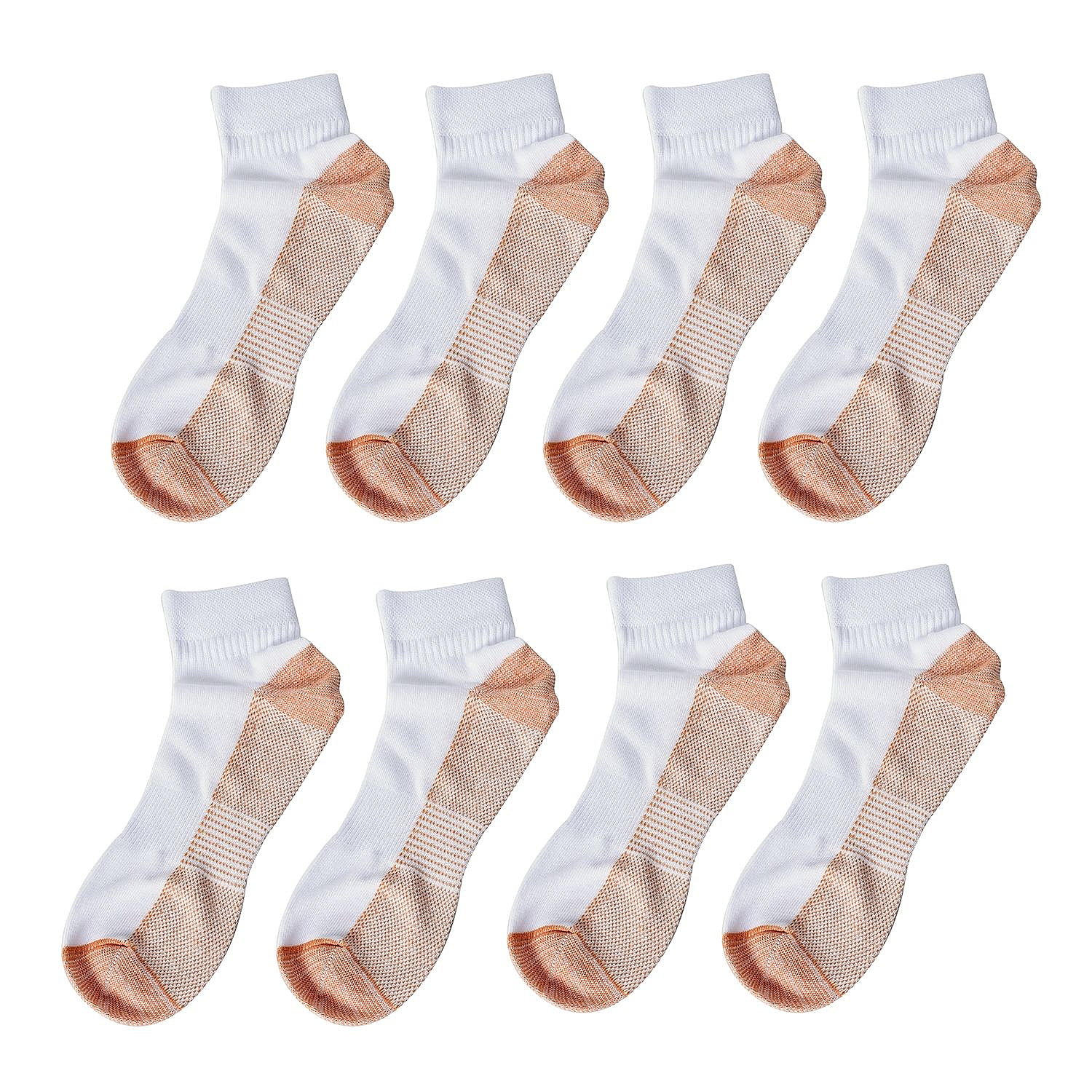 Set-of-Pairs-Copper-Infused-Socks-(Size-LXL)-White-and-Brown