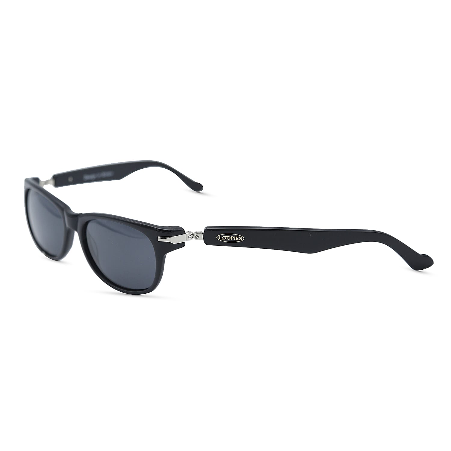 Loopies Wayfarer Polarized Folding Sunglasses in Black