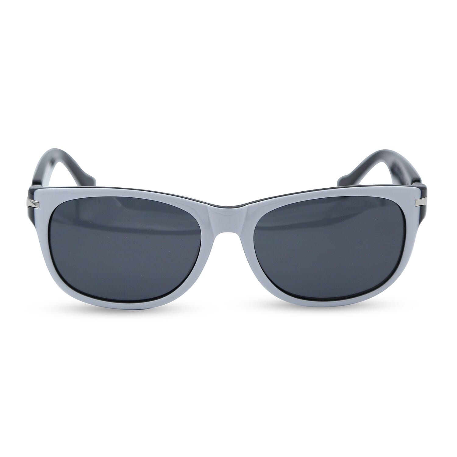 Loopies Wayfarer Polarized Folding Sunglasses in White & Black