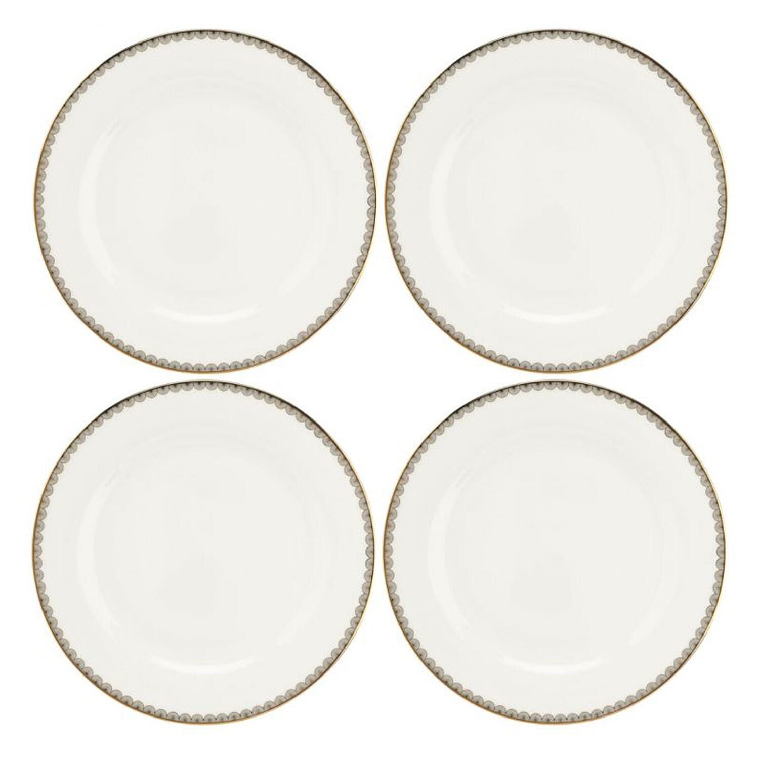 Set of 4 - Royal Worcester Blue Lily Dinner Plates 27cm