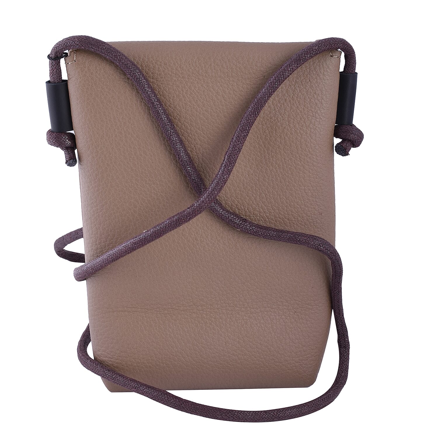 100% Genuine Leather Crossbody Bag with Shoulder Strap (Size 13x4x20cm) - Grey