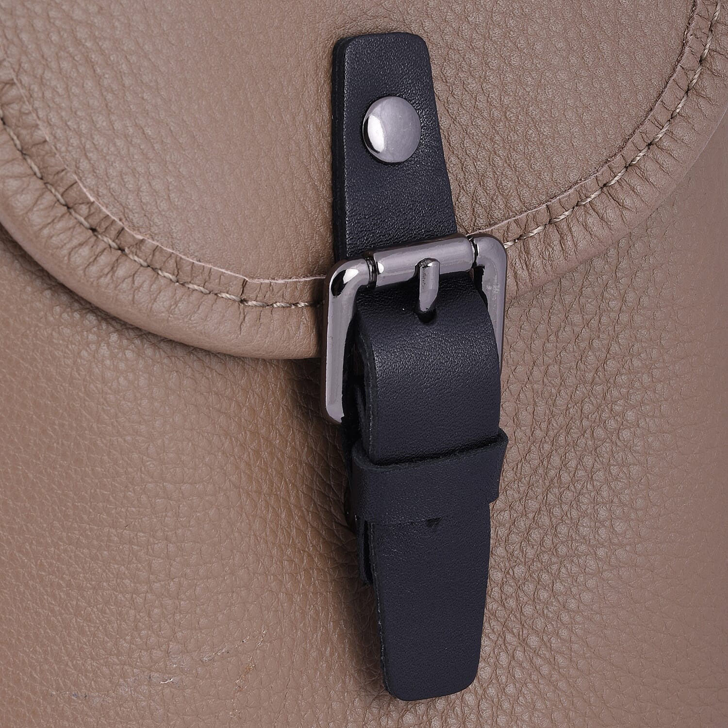 100% Genuine Leather Crossbody Bag with Shoulder Strap (Size 13x4x20cm) - Grey